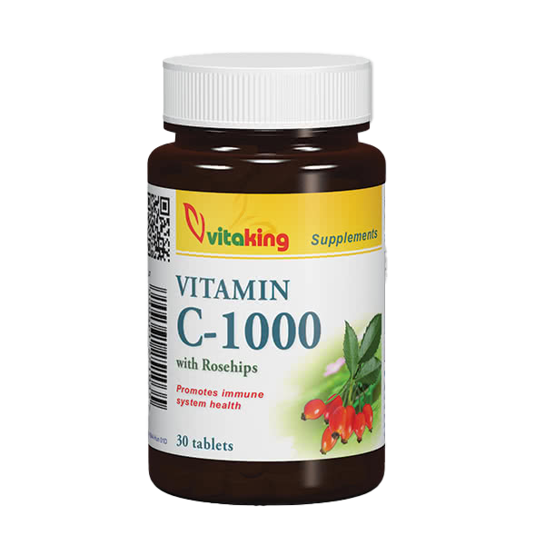 VitaKing Vitamin C-1000 with Rose Hips 30 tbl.